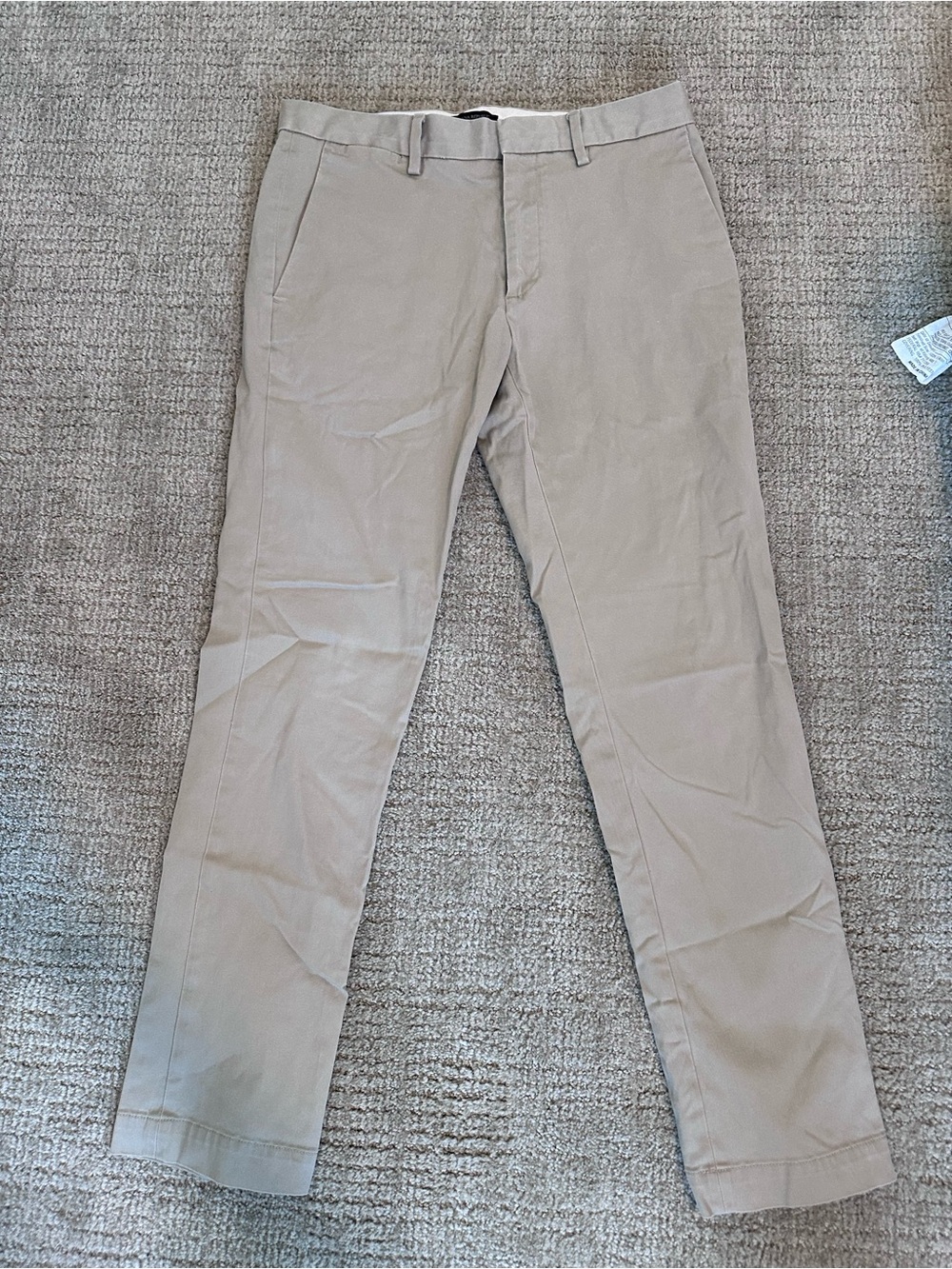 Banana Republic Slim Straight Khaki Chinos - Light Beige